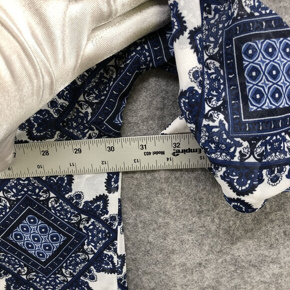 Sans Souci Oversized Chiffon Overshirt Womens XS Button Down High Low Paisley - Picture 8 of 8